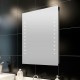 Стенно огледало за баня със LED светлини, 60 x 80 см (Д х В) -
