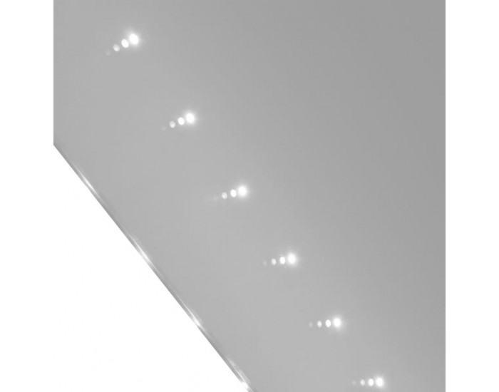 Стенно огледало за баня със LED светлини, 100 x 60 см (Д х В) -