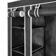 Sonata Текстилен гардероб с отделения и летви, 45 x 150 x176 см, черен -
