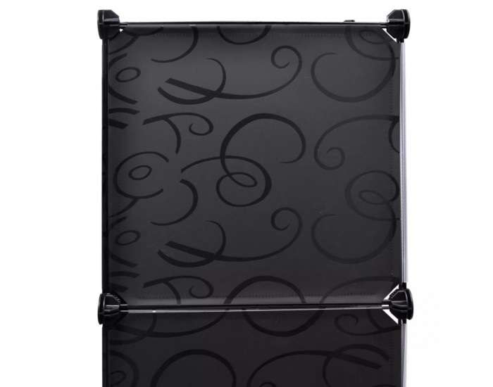 Sonata Модулен гардероб с 9 отделения, черно/бяло, 37 x 115 x 150 см -