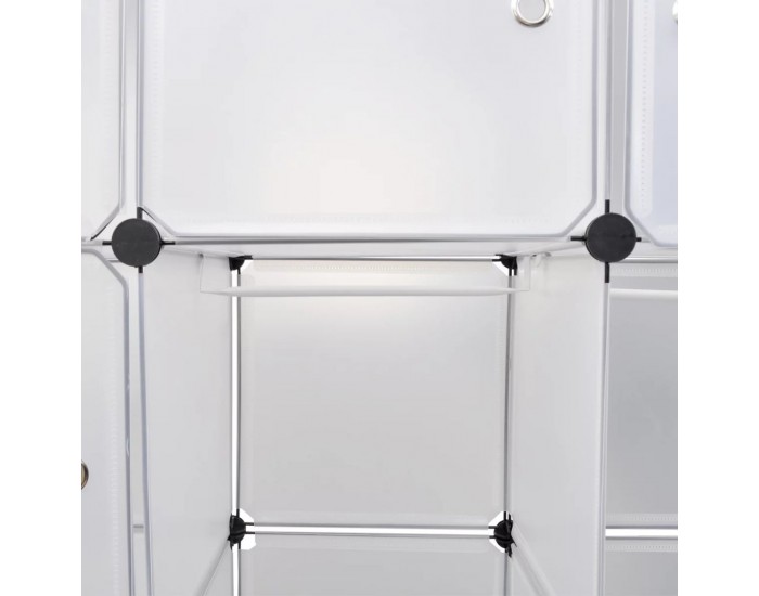 Sonata Модулен гардероб с 14 отделения, бял, 37 x 146 x 180,5 см -