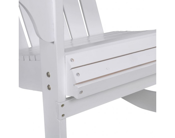 Sonata Градински люлеещ стол, дърво, бял -