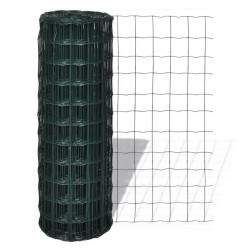 Оградна мрежа с PVC покритие, 10 х 10 см размер на дупките, 25 х 1.2 м - Огради