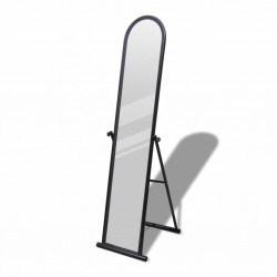 Огледало на стойка, правоъгълна форма, цвят черен - Огледала