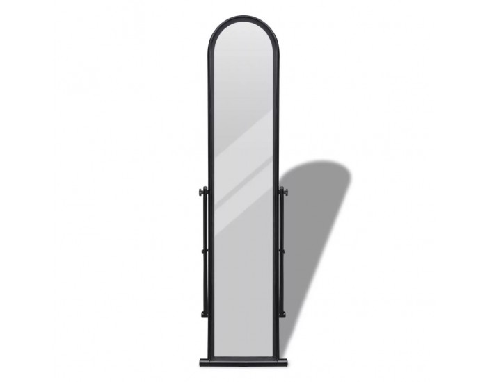 Огледало на стойка, правоъгълна форма, цвят черен -