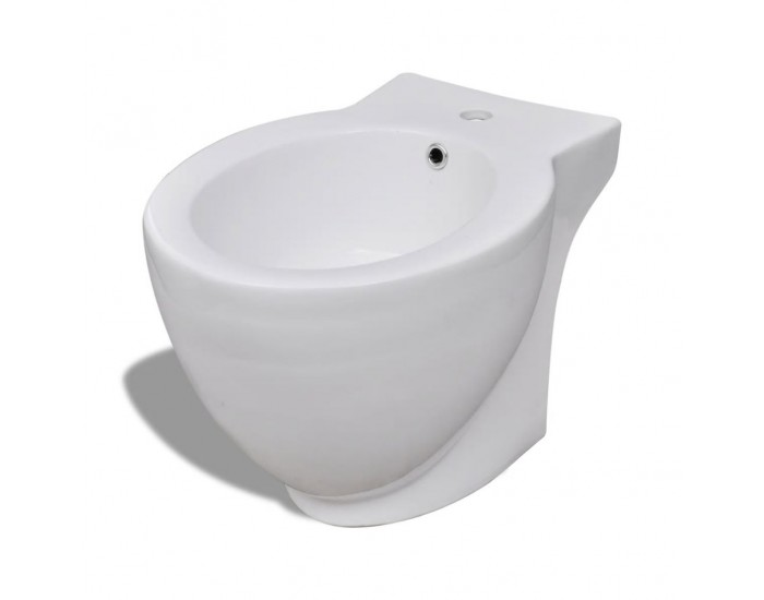 Sonata Кръгло биде, стоящо, бяло, висококачествена керамика -