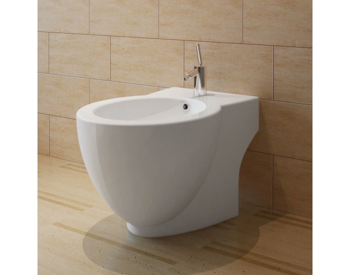 Sonata Кръгло биде, стоящо, бяло, висококачествена керамика -