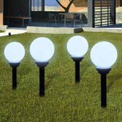 Соларни LED лампи - сфери за градината, 15 см. – 4 бр. - Външно осветление