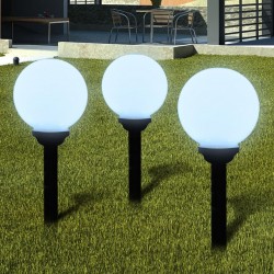 Соларни LED лампи - сфери за градината, 20 см. – 3 бр. - Декорации