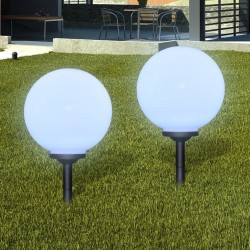 Соларни LED лампи с клин - сфери за градината, 30 см. – 2 бр. - Външно осветление