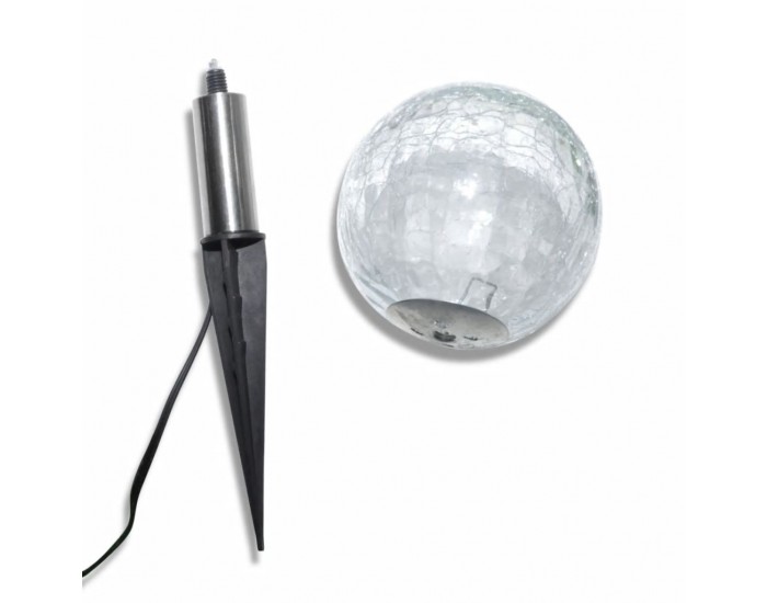 Sonata Соларни сферични LED градински лампи с анкери и соларен панел -