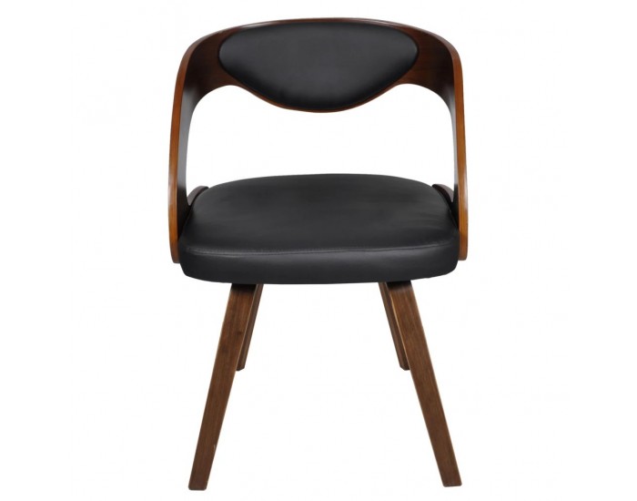 Sonata Трапезни столове, 2 бр, дървена рамка, кафяви, изкуствена кожа -