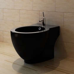 Стоящо биде, кръгло, черна висококачествена керамика - Продукти за баня и WC