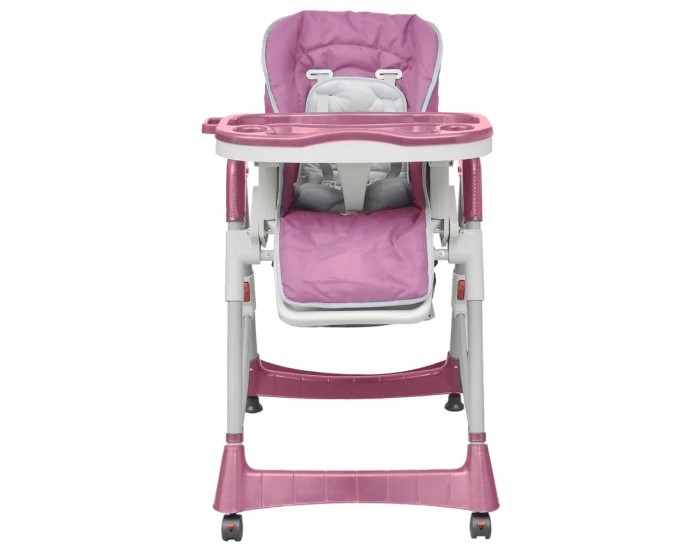 Sonata Бебешки стол за хранене, розов, регулируема височина -