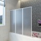 Сгъваем параван за баня с 3 панела, 117 x 120 см -