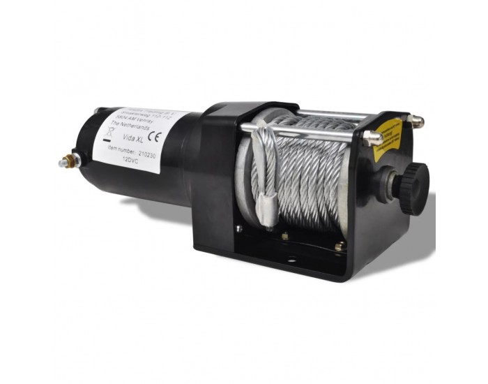Електрическа лебедка 12 V, 1360 кг, монтажна планка - Електрическа лебедка 12 V, 1360 кг, монтажна планка -