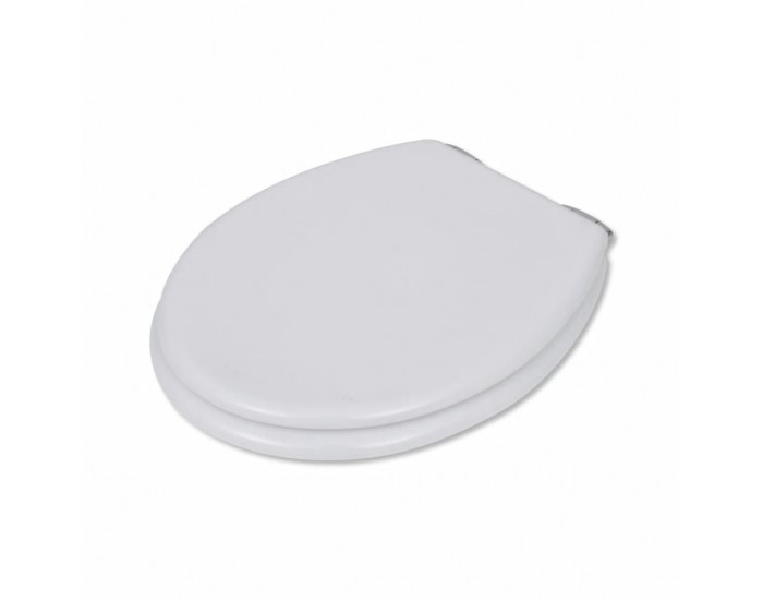 Sonata Тоалетна седалка МДФ капак с плавно затваряне изчистена бяла -