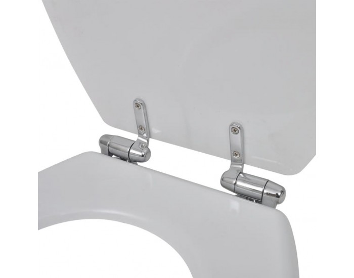 Sonata Тоалетна седалка МДФ капак с плавно затваряне изчистена бяла -