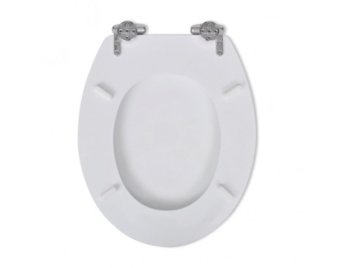 Sonata Тоалетна седалка МДФ капак с плавно затваряне изчистена бяла -