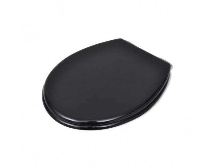 Sonata Тоалетна седалка МДФ капак с плавно затваряне изчистена черна -