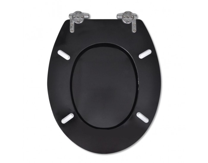Sonata Тоалетна седалка МДФ капак с плавно затваряне изчистена черна -