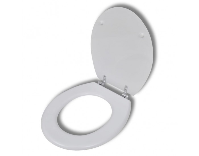 Sonata Тоалетна седалка МДФ капак нормално затваряне изчистена бяла -