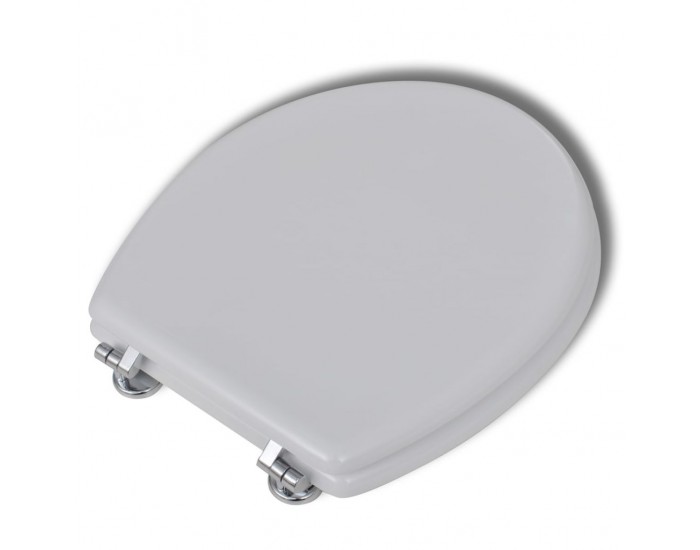 Sonata Тоалетна седалка МДФ капак нормално затваряне изчистена бяла -