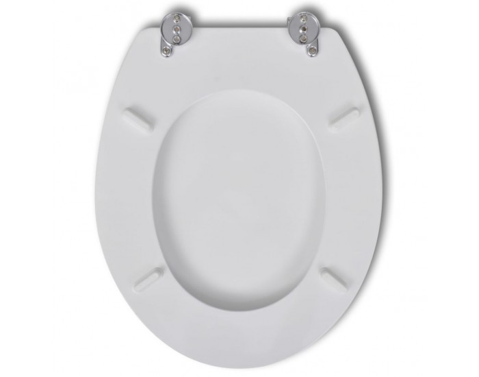Sonata Тоалетна седалка МДФ капак нормално затваряне изчистена бяла -