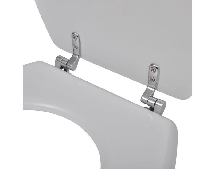 Sonata Тоалетна седалка МДФ капак нормално затваряне изчистена бяла -