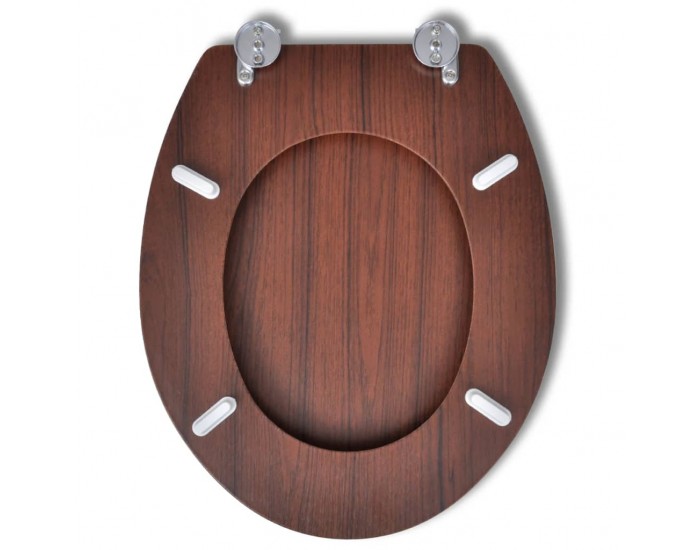 Sonata Тоалетна седалка МДФ капак нормално затваряне изчистена кафява -