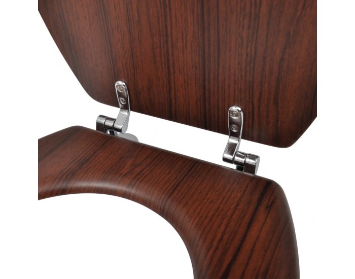 Sonata Тоалетна седалка МДФ капак нормално затваряне изчистена кафява -