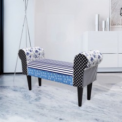 Елегантна кушетка в бяло & синьо - Мека мебел
