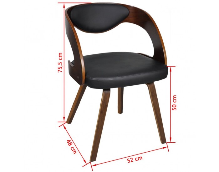 Sonata Трапезни столове, 4 бр, дървена рамка, кафяви -