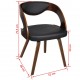 Трапезни столове, 6 бр, дървена рамка, изкуствена кожа, кафяви -