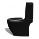 Комплект керамични тоалетна чиния и биде, черни -