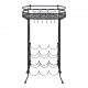 Sonata Метална стойка за вино с табла и поставки за чаши - 9 бутилки -