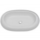 Луксозна керамична мивка, овална, бяла, 63 х 42 см -