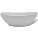 Луксозна керамична мивка, овална, бяла, 40 х 33 см -