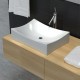 Керамична мивка в силно гланцирано бяло, за баня -
