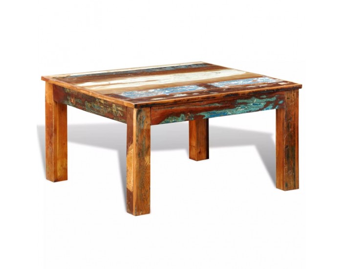 Sonata H Холна маса от регенерирано дърво, квадратна