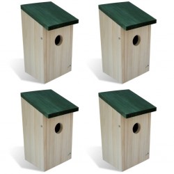 Sonata Къщи за птици, 4 бр, дърво, 12x12x22 см - Домашни любимци