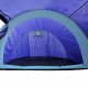 Водоустойчива 4-местна палатка за къмпинг, цвят морско син/светло син -