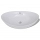 Луксозна керамична мивка с преливник, овална, 59 x 38,5 см -