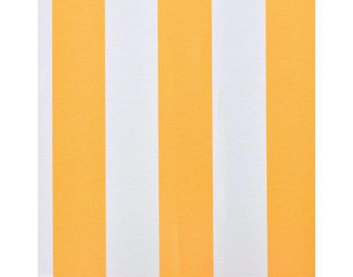 Sonata Платнище за сенник, жълт и бял цвят, 6 х 3 м.(без рамка) -