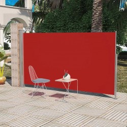 Странична тента за тераса, 160 x 300 см, червена - Сенници и Чадъри