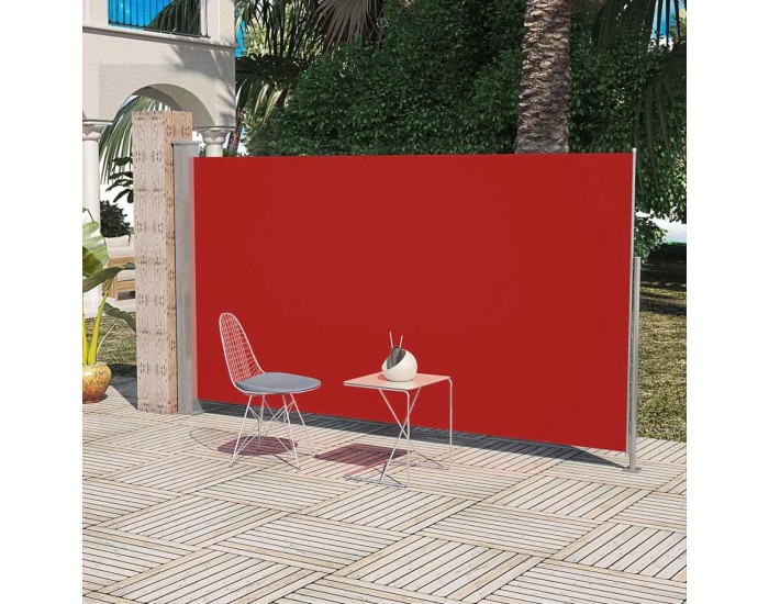 Странична тента за тераса, 160 x 300 см, червена -
