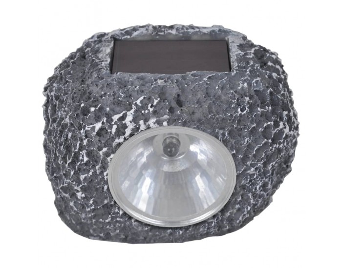 Соларни LED спот лампи с форма на камък – 12 бр. -