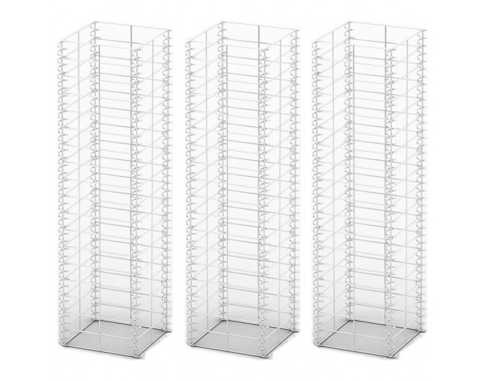 Sonata Комплект габиони, 3 бр, поцинкована тел, 25x25x100 см -