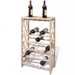 Sonata Стелаж за вино от дърво за 25 бутилки - Етажерки