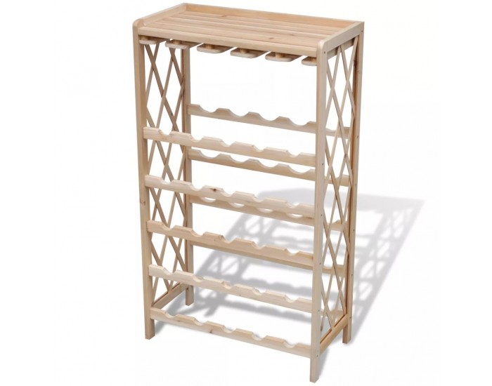 Sonata Стелаж за вино от дърво за 25 бутилки -